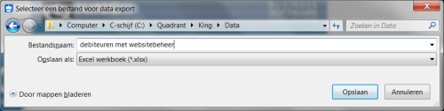 Hoe kan ik gegevens uit het zoekvenster exporteren